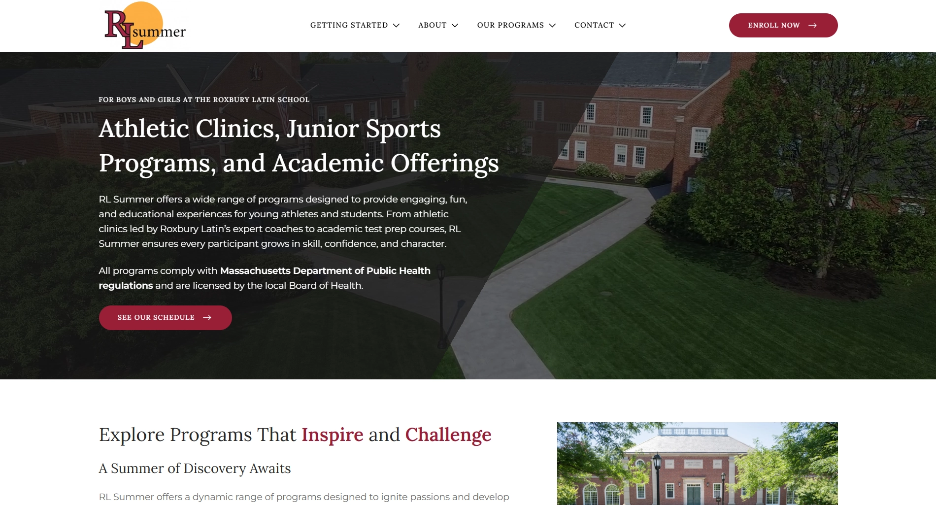 RL summer website screenshot - https://rlsummer.org